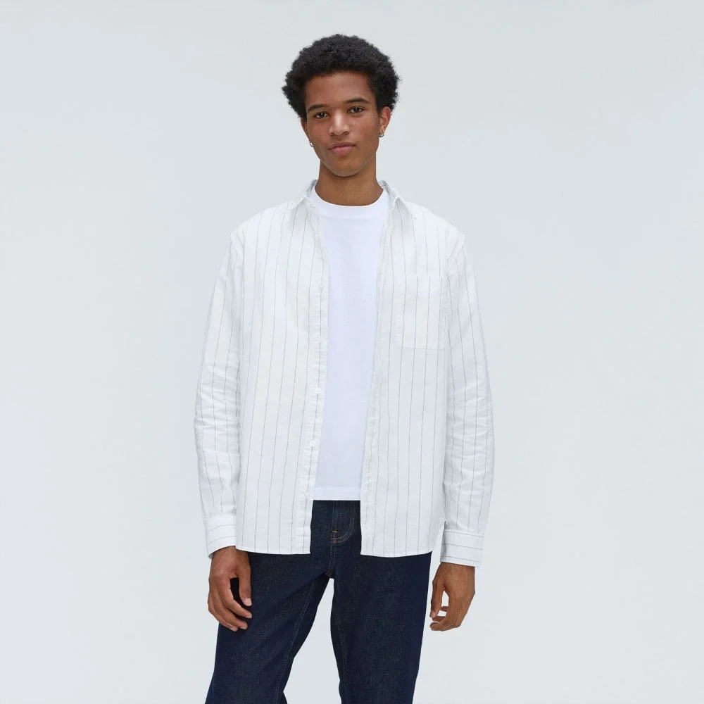 The Standard Fit Japanese Oxford Shirt | Uniform | Optic White / Black | Standar