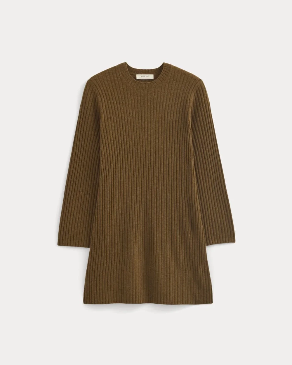 Cashmere Long-Sleeve Mini Dress | Heathered Toffee (4)