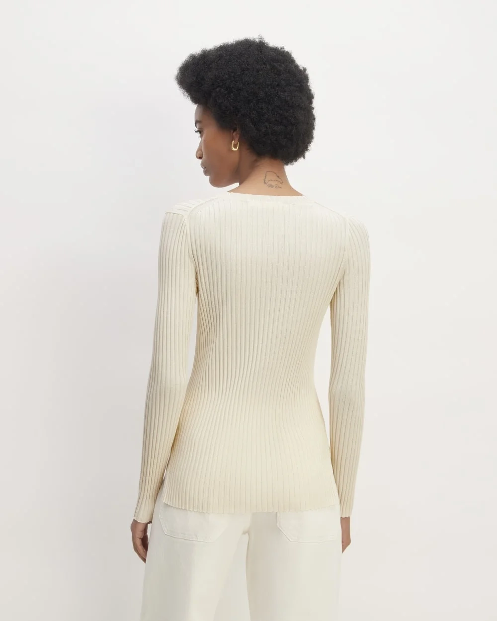 The Viscose Knit Crew | Beige (4)