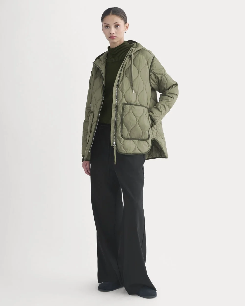 ReNew Quilted Hooded Liner | Lichen Green (4)