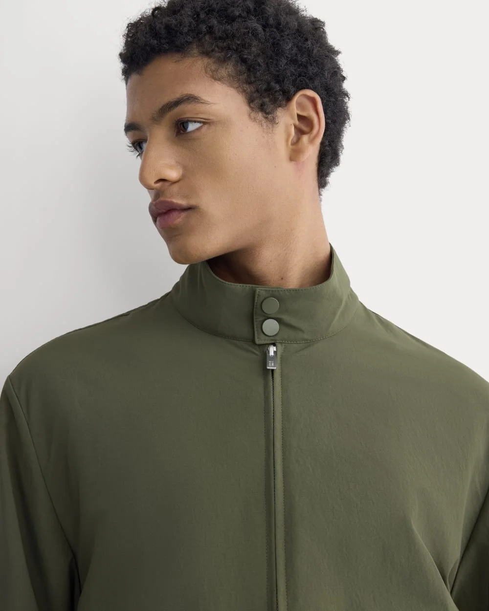 Re:Cycled Nylon Harrington Jacket | Olive Night (5)