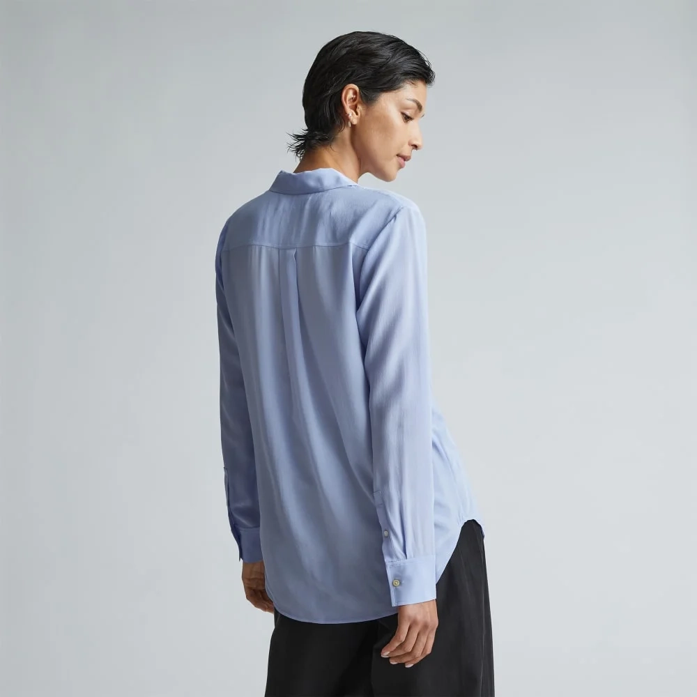The Must-Have Shirt in Washable Silk | Periwinkle (5)