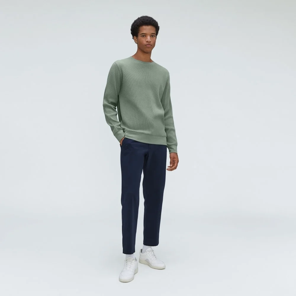 The Waffle Long-Sleeve Crew Tee | Lily Pad (4)