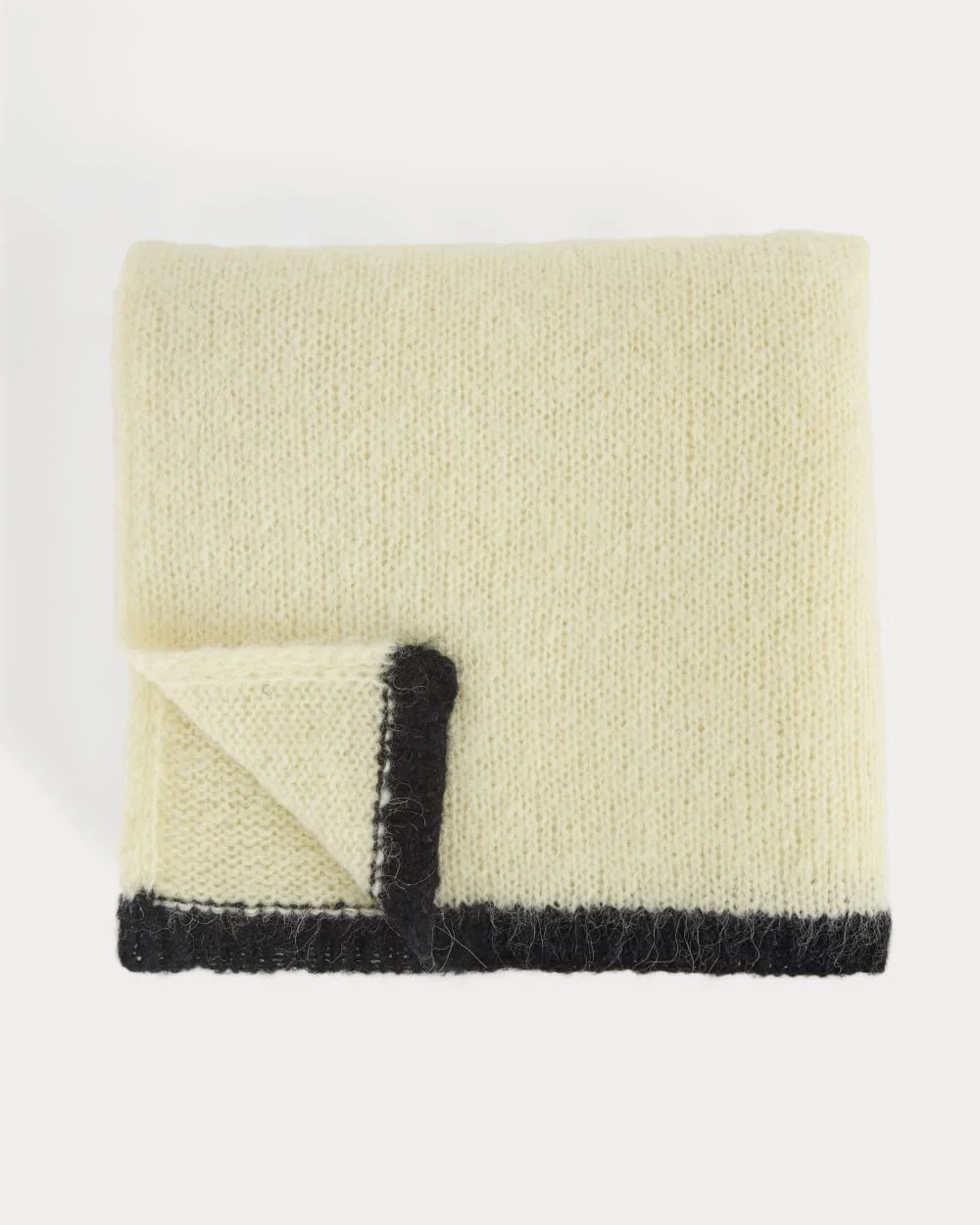 Plush Alpaca Scarf | Bone/ Black (3)