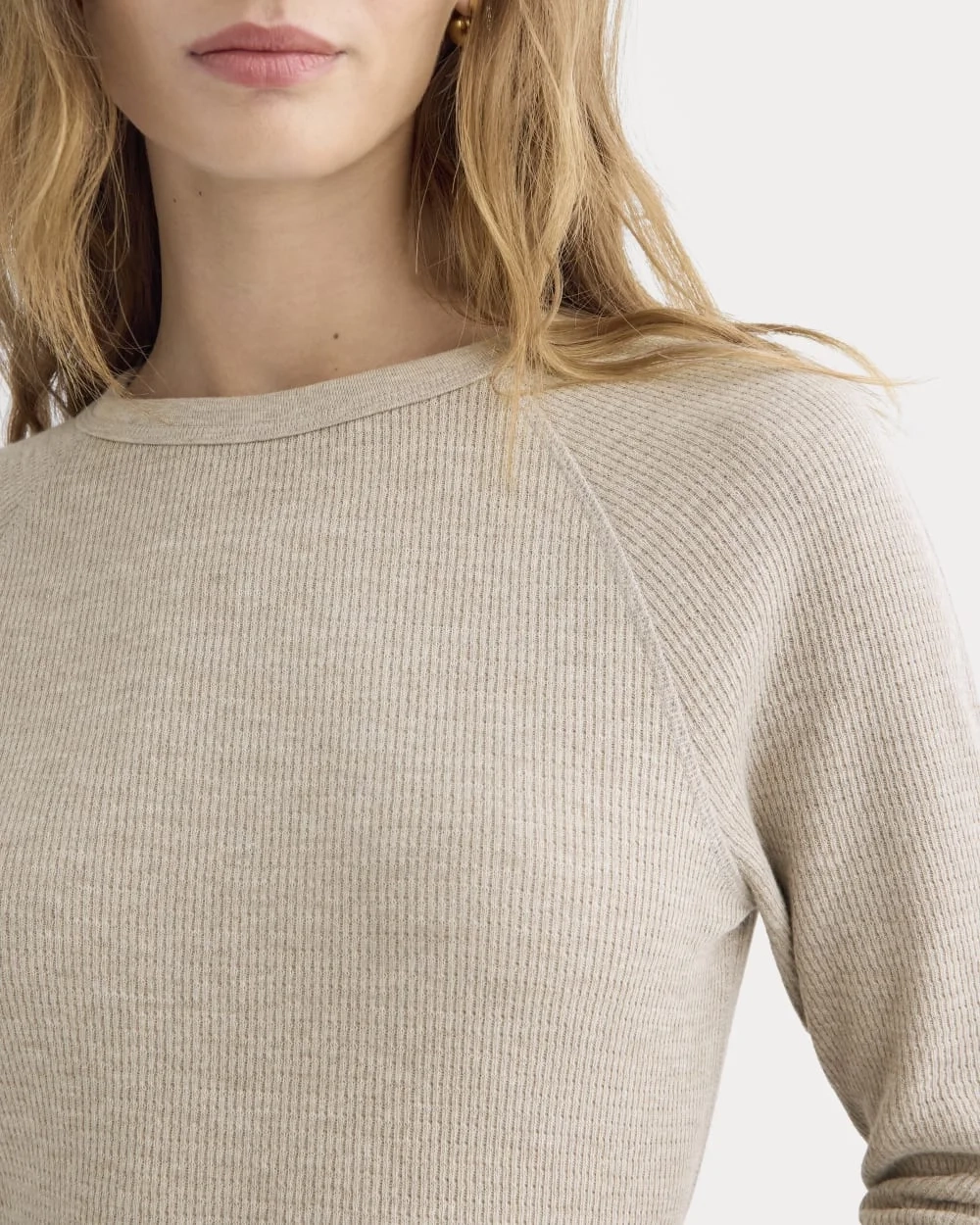 Slim-Fit Crew in Cozy Waffle | Heathered Oatmeal (3)