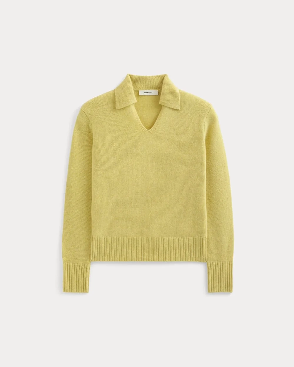 Cashmere Polo Sweater | Double Cream Heather (6)