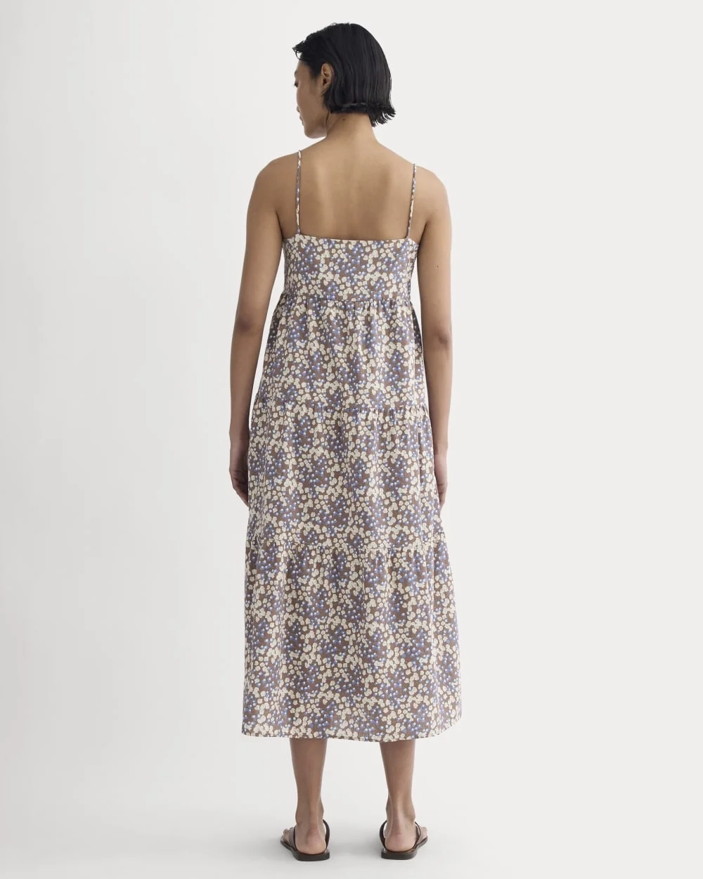 The Gauze Tiered Dress | Mocha Floral (5)