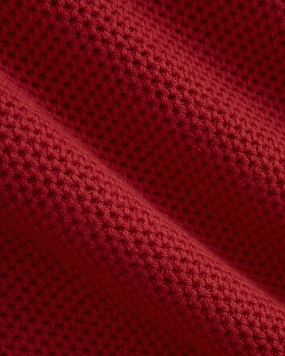 The Cotton Honeycomb Square Crew | Berry Red (6)