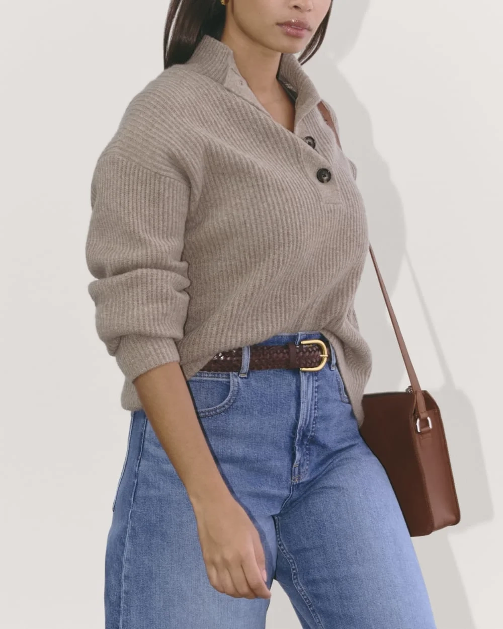 The Cocoon Henley in Wool Cashmere | Oatmeal (4)