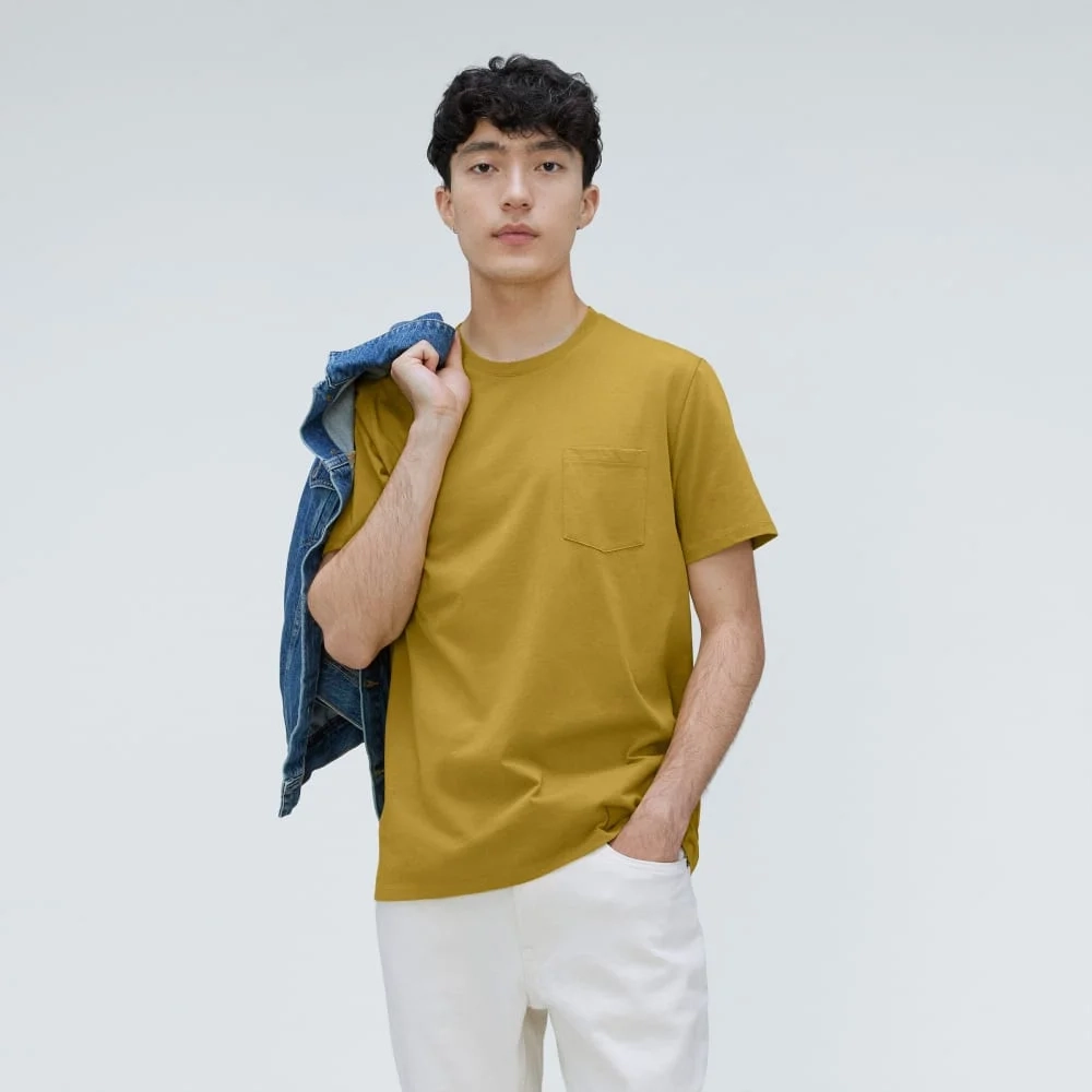 The Organic Cotton Pocket Tee | Golden Palm (5)