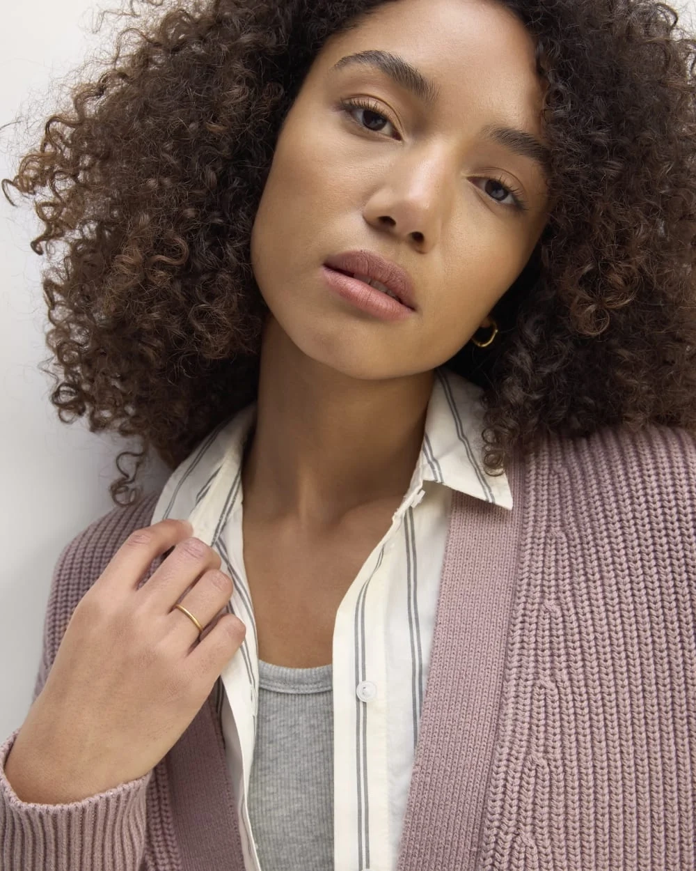 The Boxy Cardigan in Everyday Cotton | Dusty Rose (5)