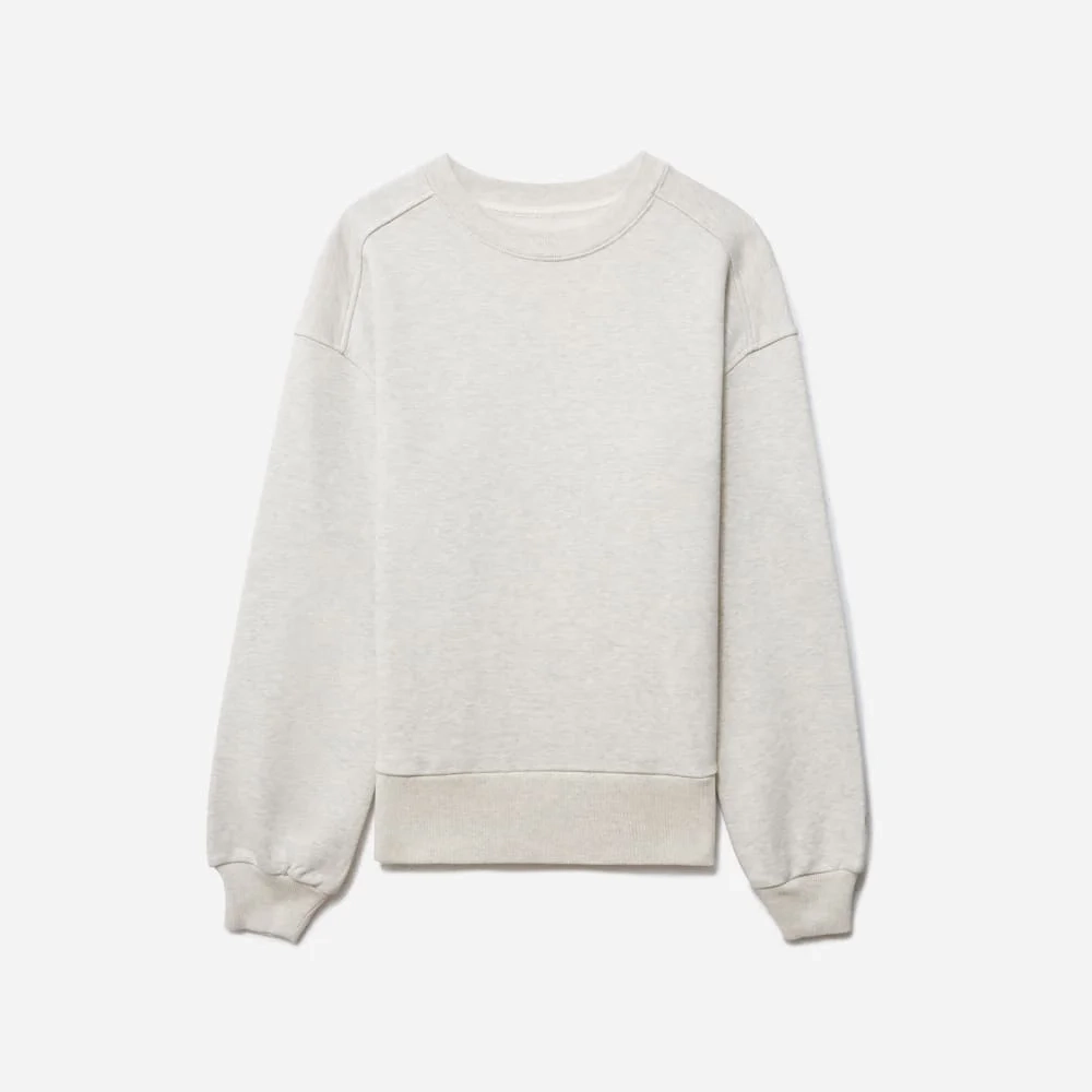 The Track Oversized Crew | Light Heather Grey