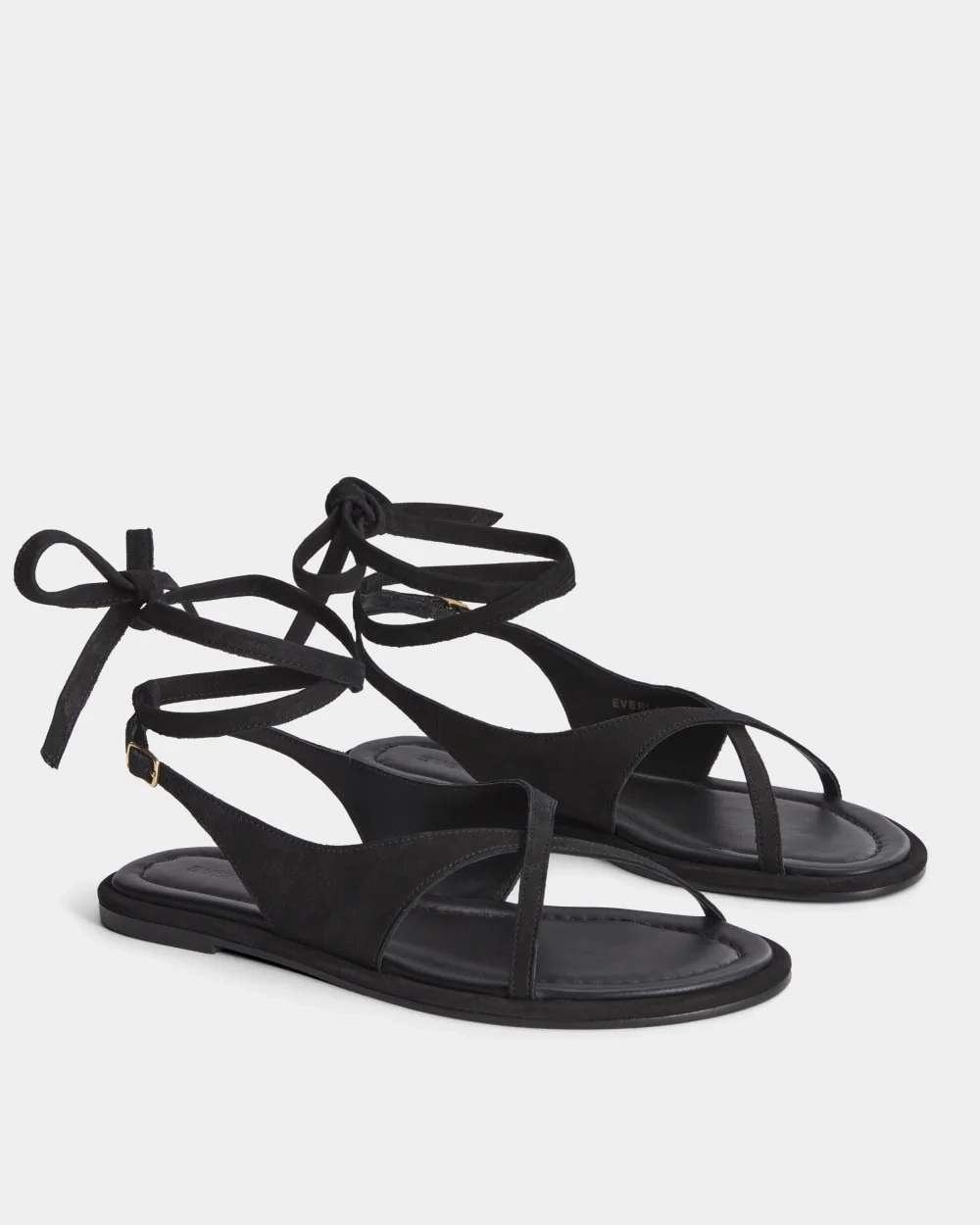 The Leather Crisscross Sandal | Black (5)
