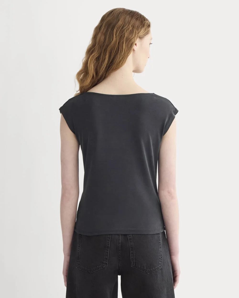 The Draped Top in Butterknit | Black (4)