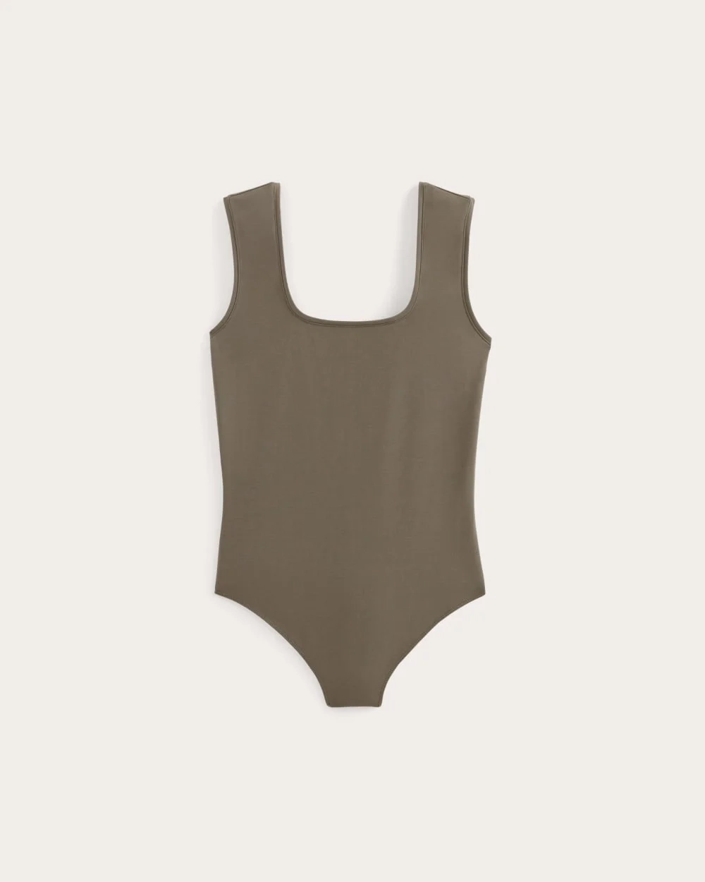 The Form Square-Neck Bodysuit | Deep Taupe (3)