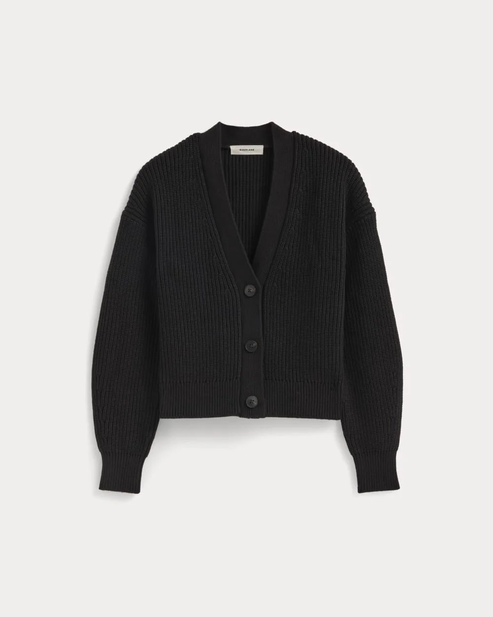 The Boxy Cardigan in Everyday Cotton | Black (5)