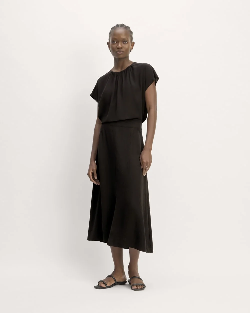 The Gathered Neck Top | Black (6)