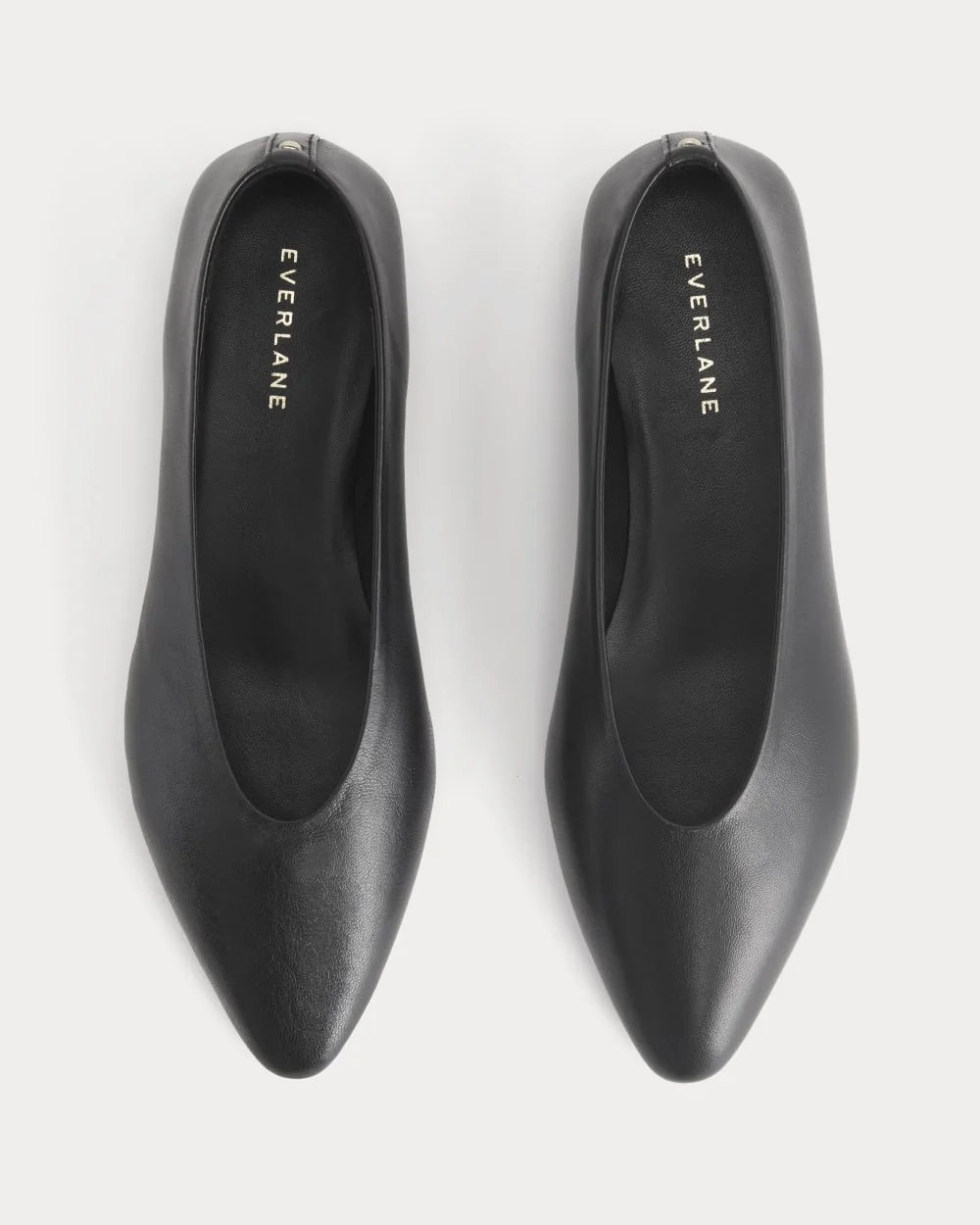Made in Italy Almond-Toe Flat | Black Leather (6)