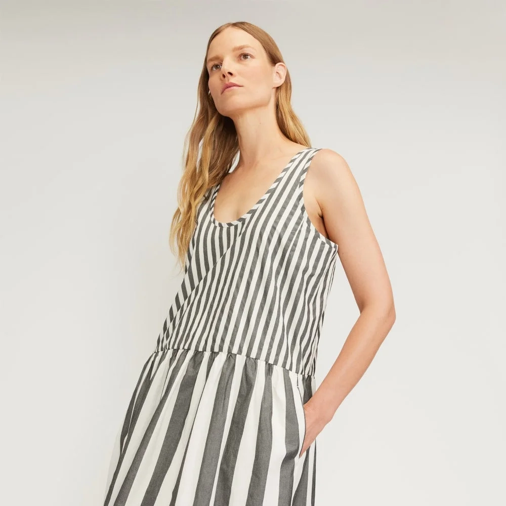 The Poplin Summer Dress | Bone / Black (6)
