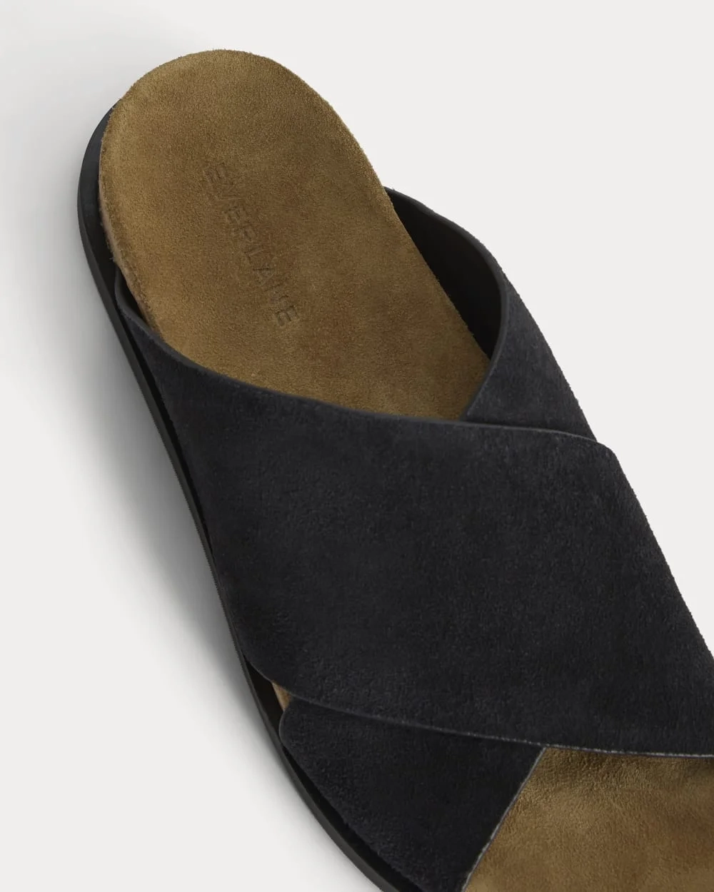 The Suede Crossover Sandal |  Black (5)