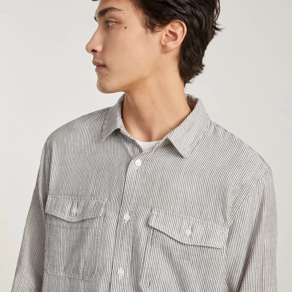 The Long-Sleeve Summer Shirt | Black / White (5)