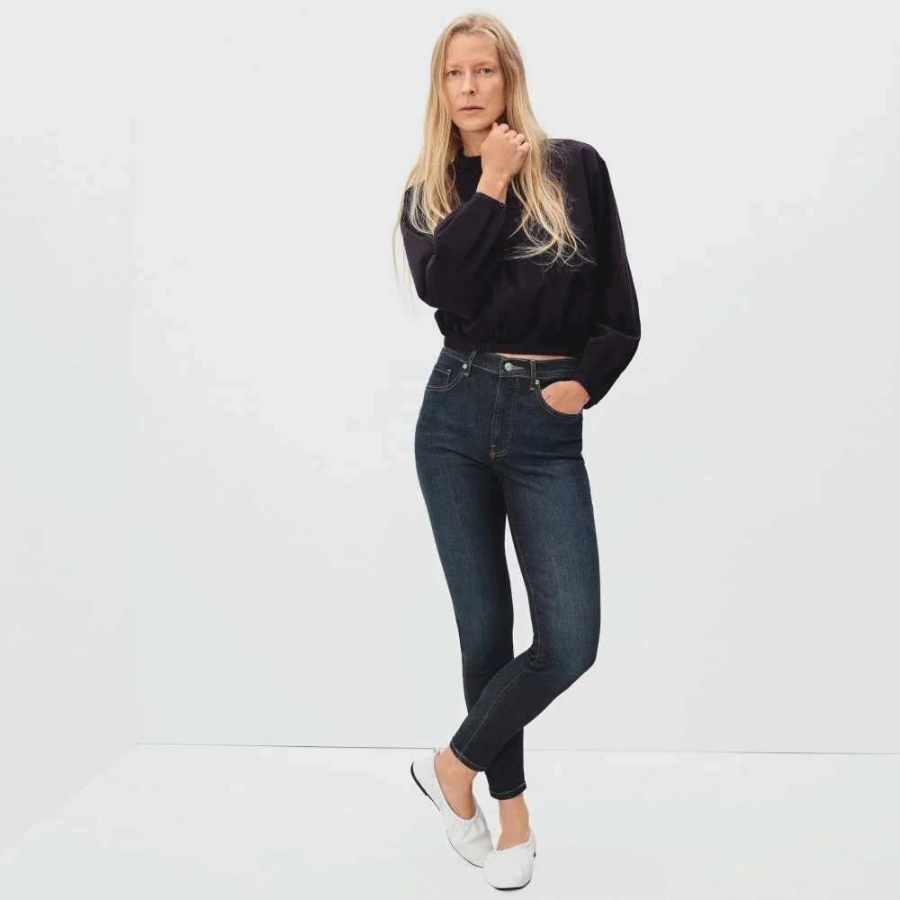 The Authentic Stretch High-Rise Skinny | Deep Indigo | 26.5" Inseam (12)