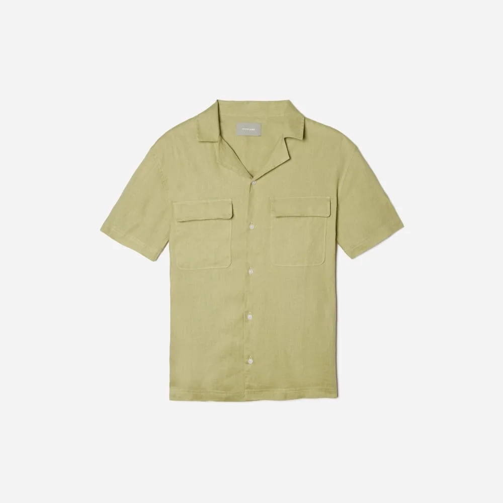 The Resort Shirt in Linen | Leek