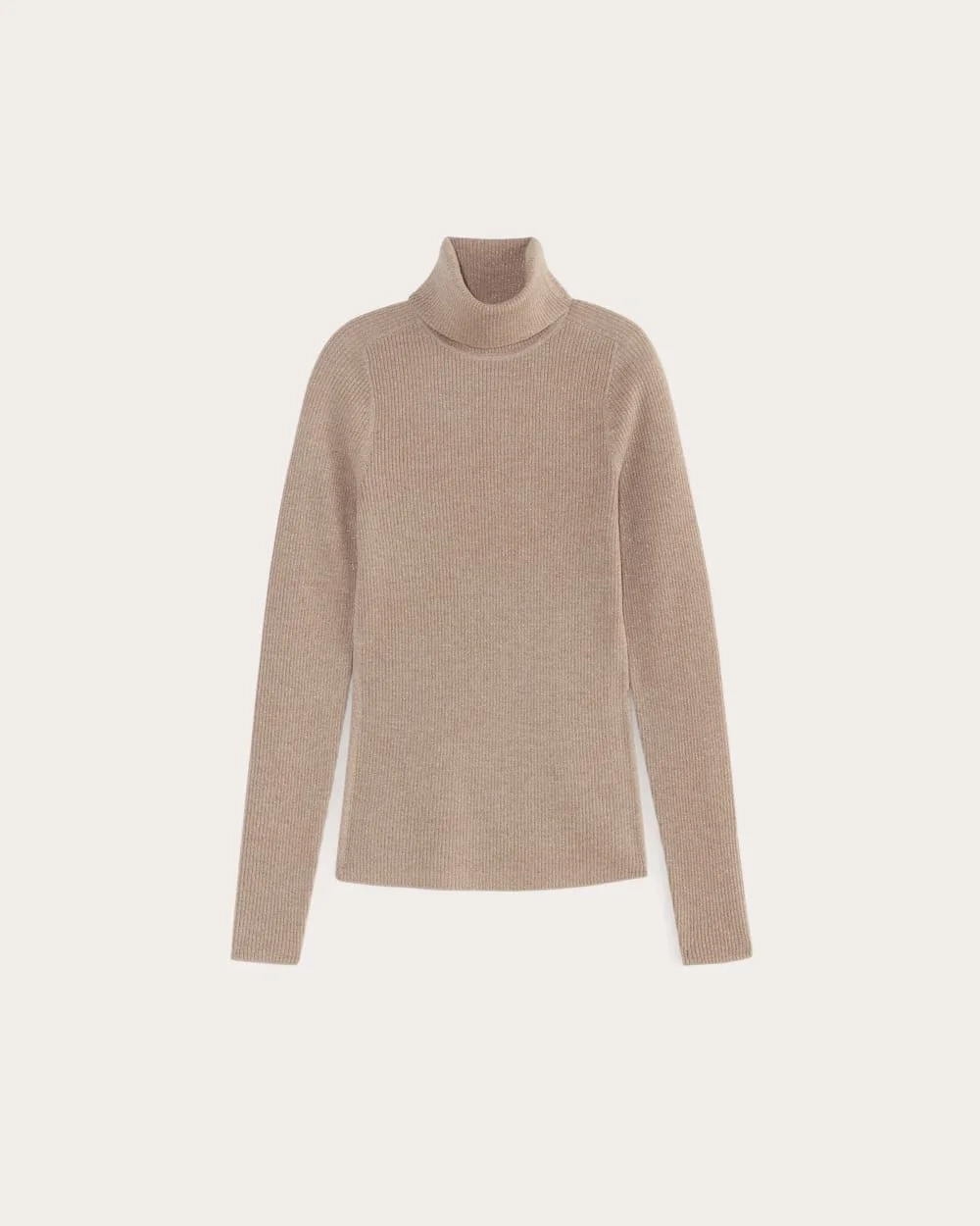 The Turtleneck in Lurex Merino | Rose Gold (5)