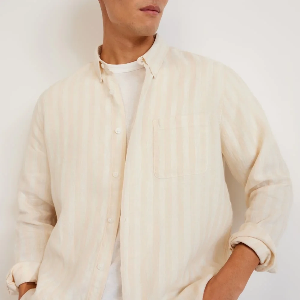 The Classic Shirt in Linen | Brazilian Sand / Canvas Tan (5)