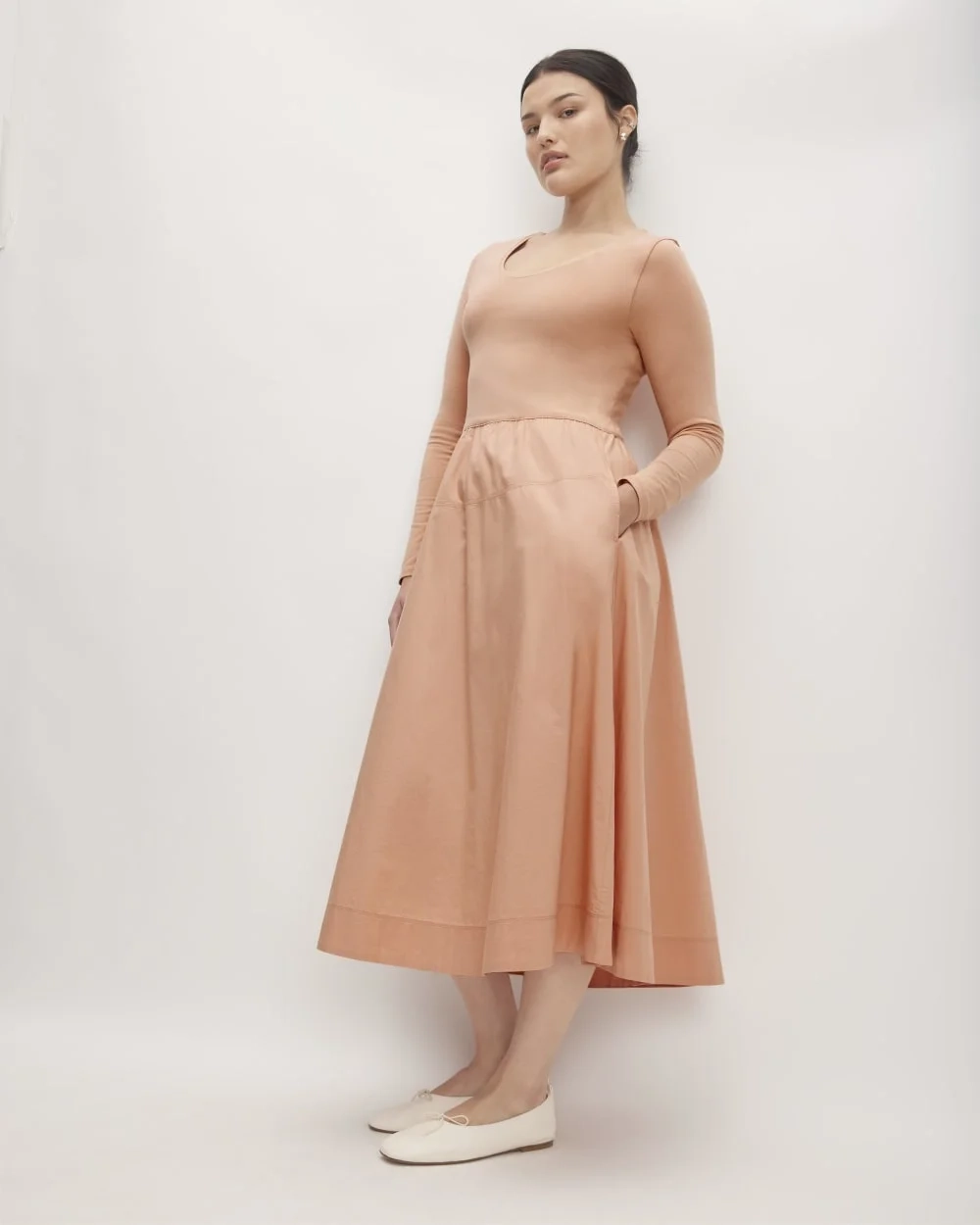 The Long-Sleeve Riviera Dress | Blush Pink (6)