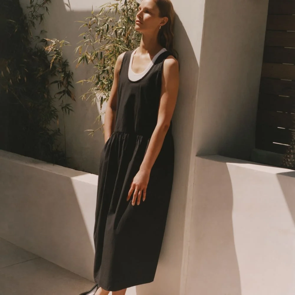 The Poplin Summer Dress | Black (7)