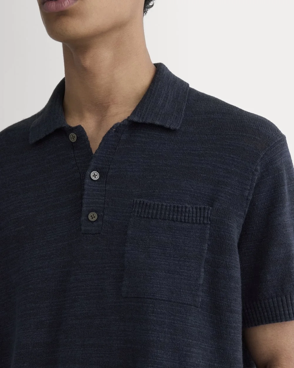 The Cotton Linen Polo | Navy (4)