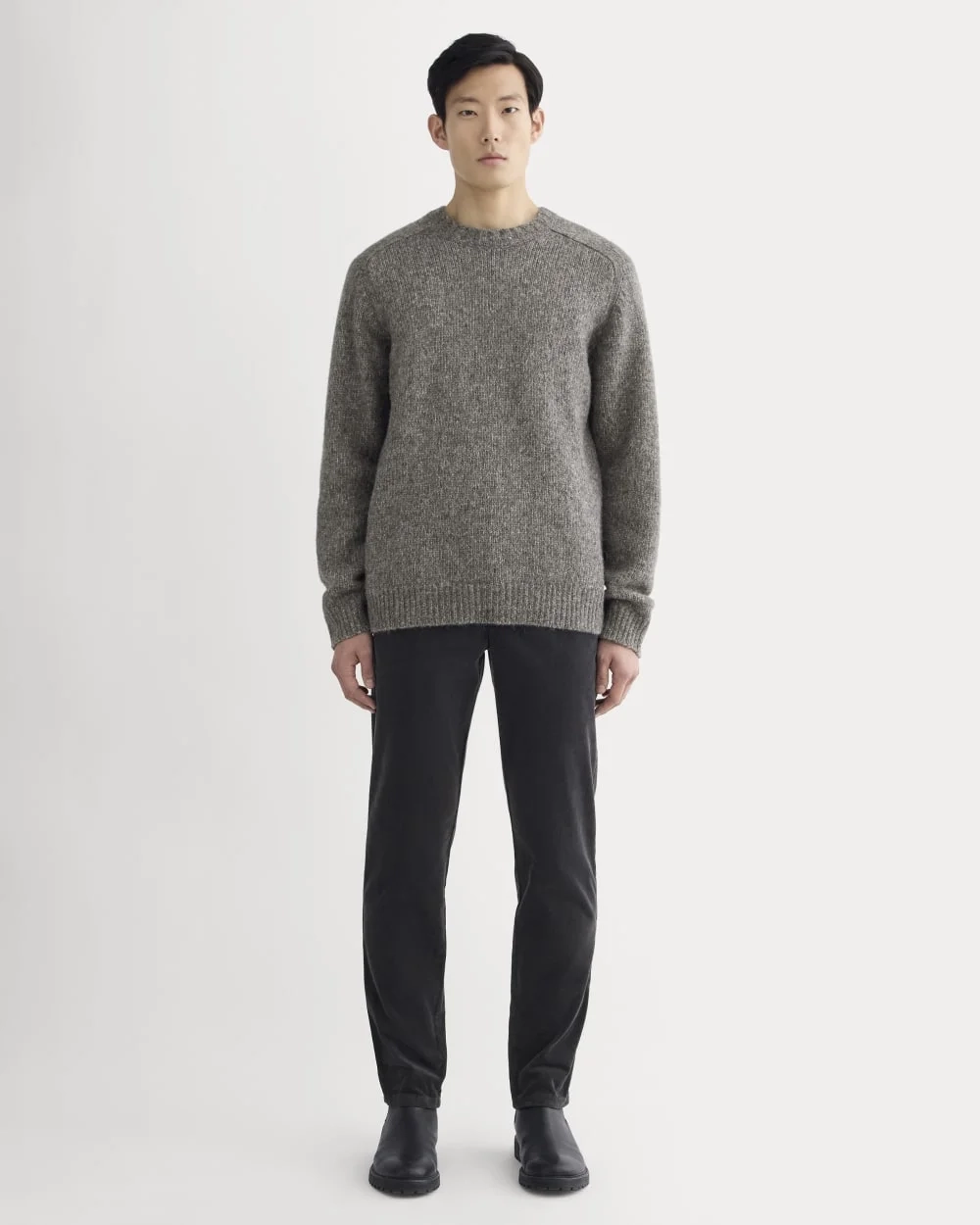 The Cloud Crewneck Sweater | Heather Charcoal (4)