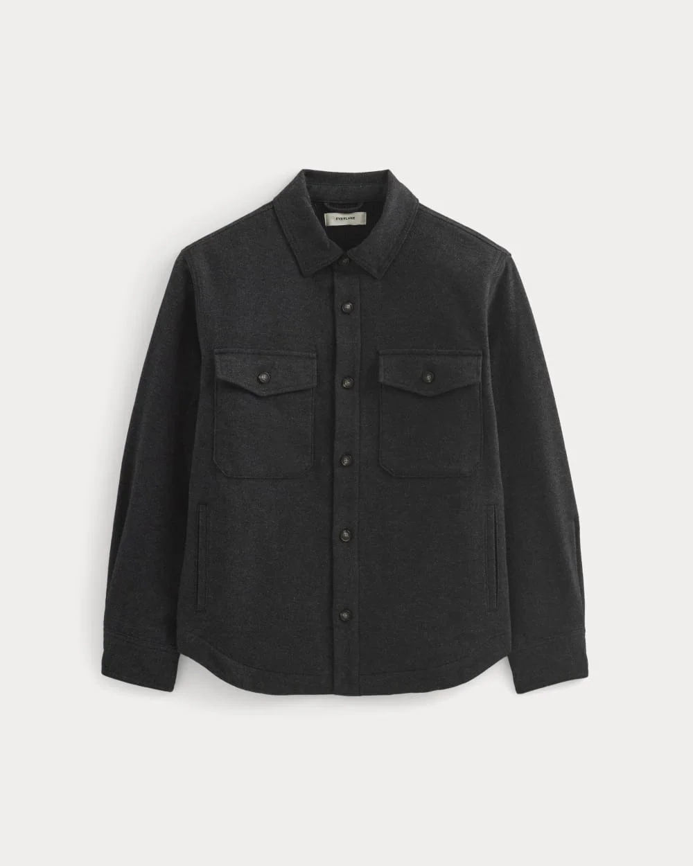 Heavyweight Waffle Twill Overshirt | Heather Charcoal (4)