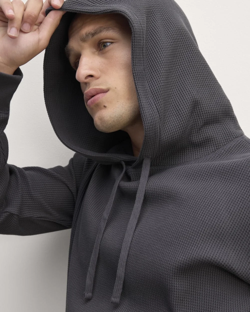The Waffle-Knit Hoodie | Graphite (4)