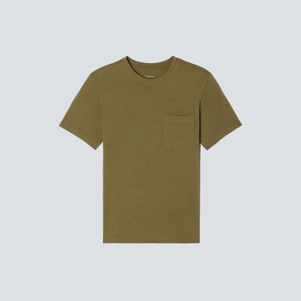 The Premium-Weight Pocket Tee | Uniform | Olive (5)