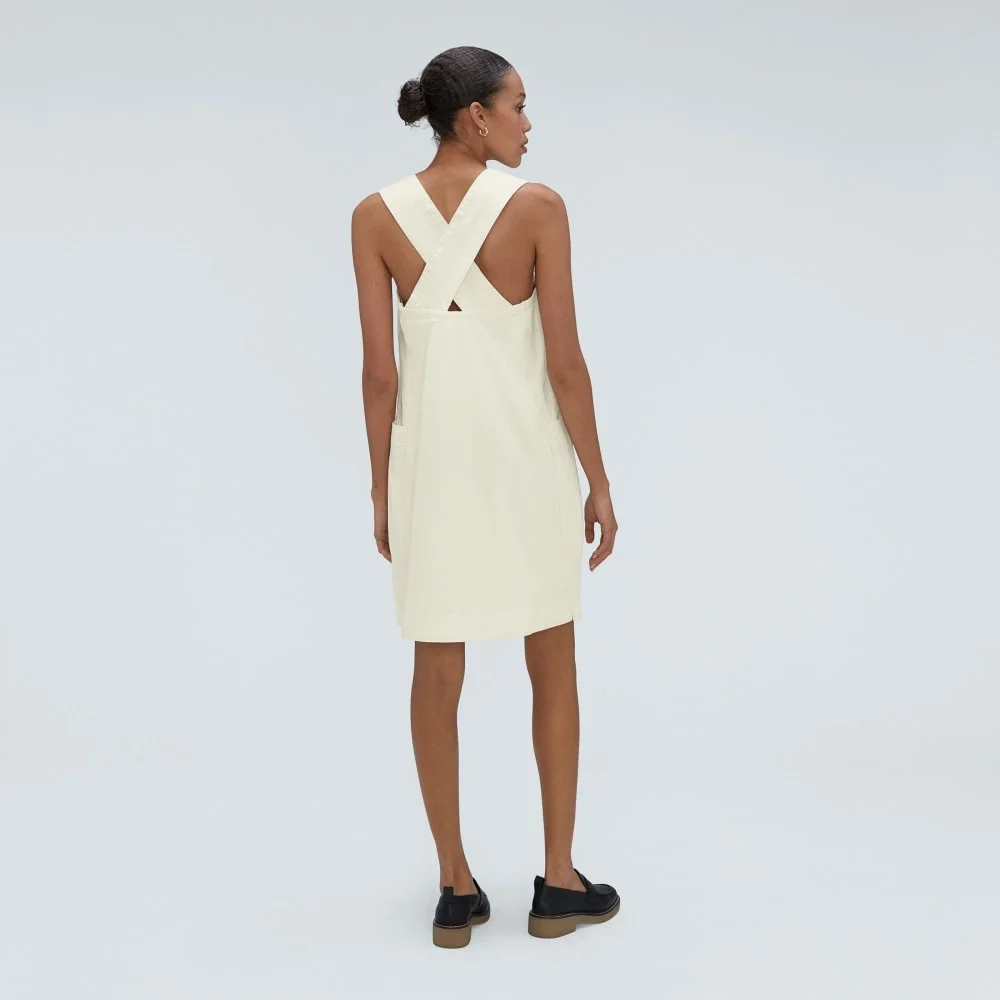 The Cross-Back Apron Mini Dress | Canvas (6)