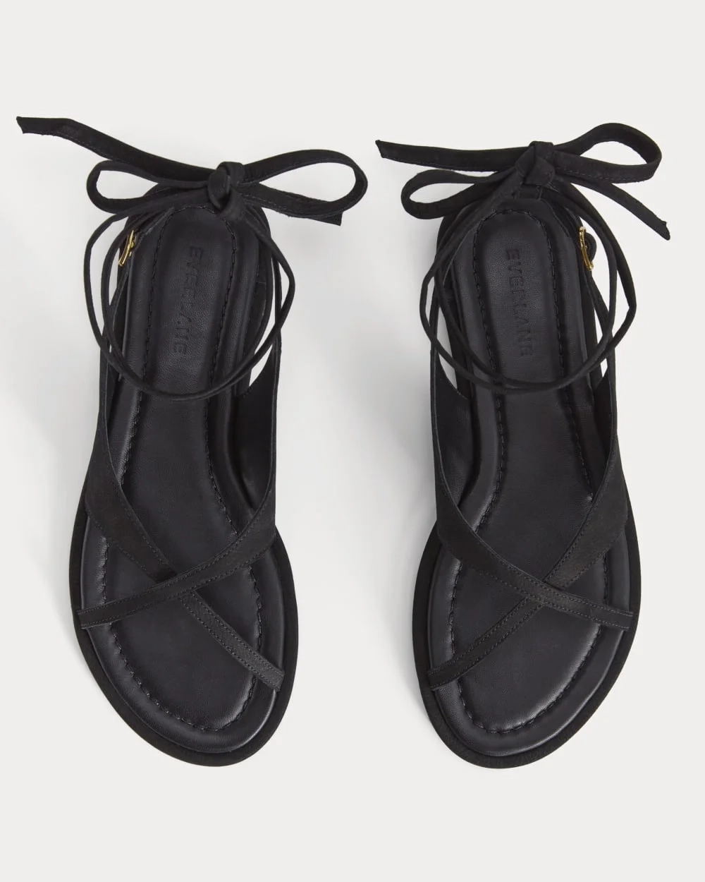 The Leather Crisscross Sandal | Black (6)