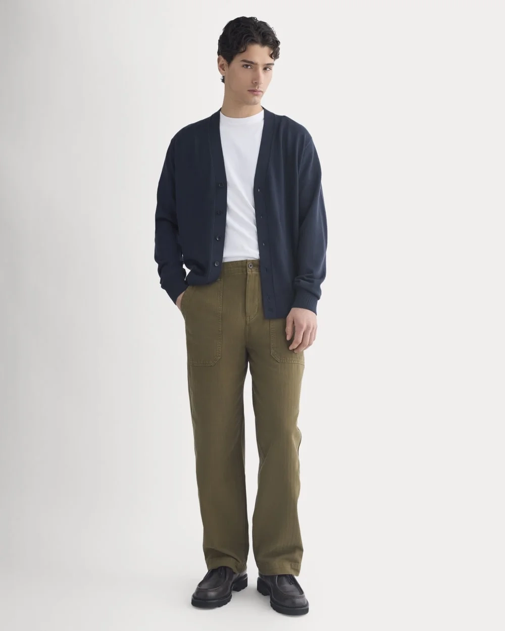 Relaxed Herringbone Fatigue Pants | Beech (6)