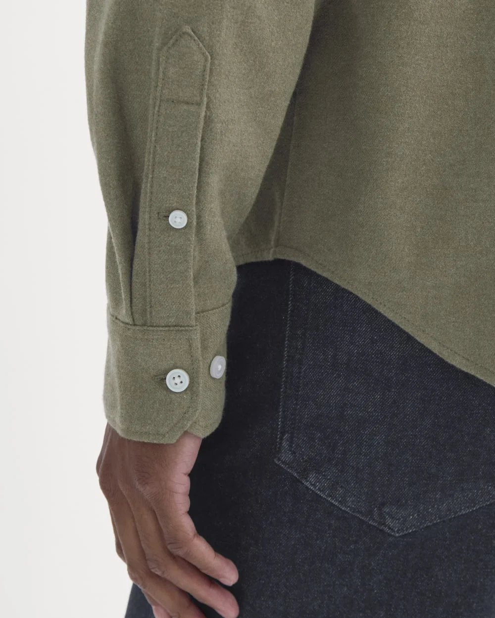 Brushed Flannel Shirt | Heathered Thyme (6)